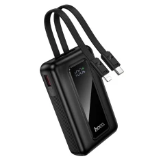 Powerbank Hoco J162 10000 mAh QC PD 22.5W з вбудованими кабелями USB-C + Lightning Black (6942007663076)