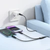 Кабель Hoco X123 2в1 USB C to USB C + Lightning 1 m Black (6942007663588)