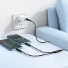 Кабель Hoco X123 2в1 USB-C to USB-C+C 1м Black (6942007663595)