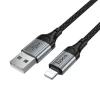 Кабель USB C до Lightning Hoco X121 PD 27W 1.5 м Black (6942007663748)