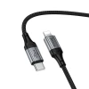 Кабель Hoco X121 USB-C to Lightning PD 2.4A 1.5m Black (6942007663755)