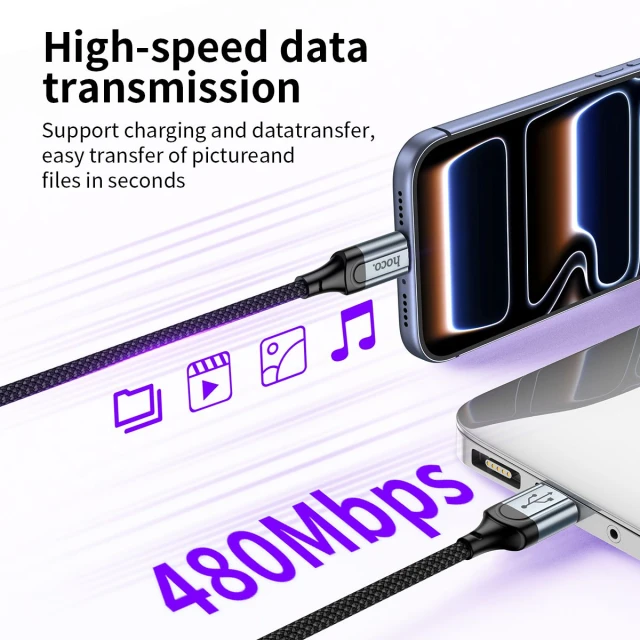 Кабель Hoco X121 USB C to USB C PD 3A 1.5 m Black (6942007663779)