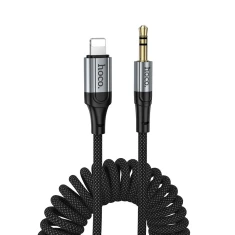 Кабель AUX Jack 3.5 mm до Lightning Hoco UPA33A 1.5 м Black (6942007663809)