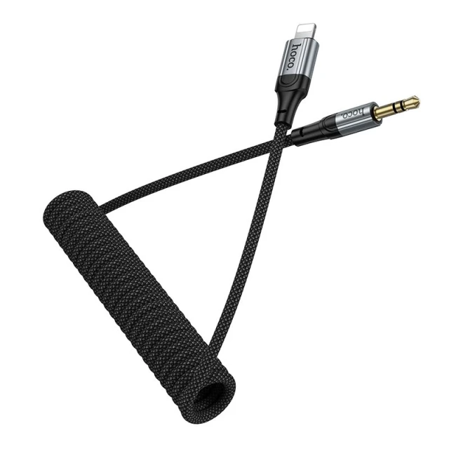 Кабель AUX Jack 3.5 mm к Lightning Hoco UPA33A 1.5 м Black (6942007663809)