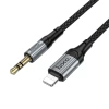 Кабель AUX Jack 3.5 mm к Lightning Hoco UPA33A 1.5 м Black (6942007663809)