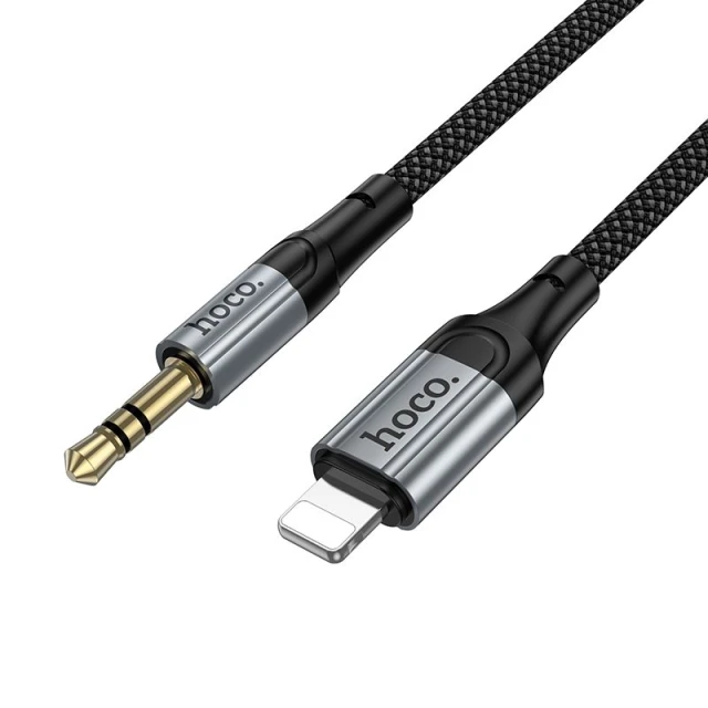 Кабель AUX Jack 3.5 mm к Lightning Hoco UPA33A 1.5 м Black (6942007663809)