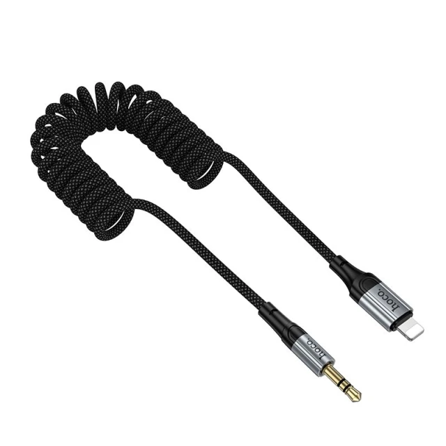 Кабель AUX Jack 3.5 mm к Lightning Hoco UPA33A 1.5 м Black (6942007663809)
