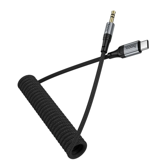 Кабель HOCO UPA33B AUX Jack 3.5 mm до USB-C 1.5 м Black (6942007663816)