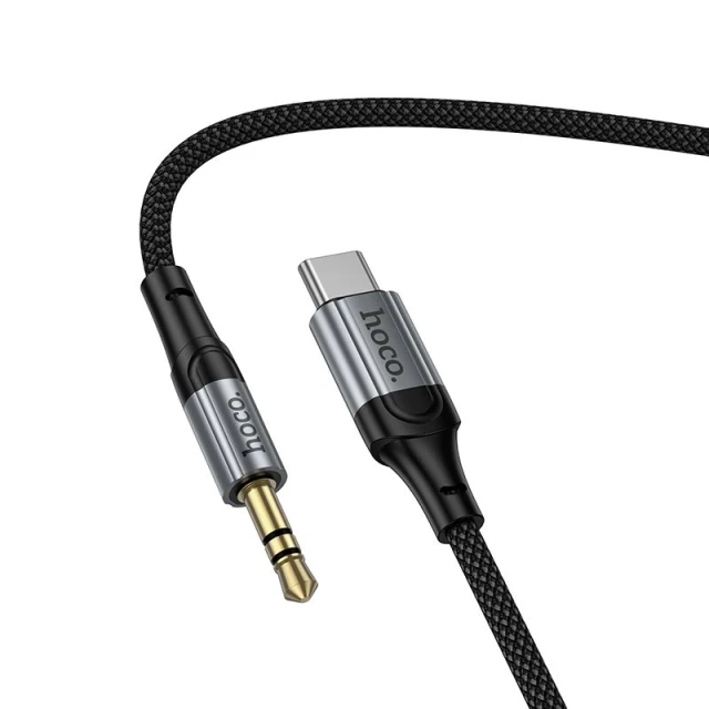 Кабель HOCO UPA33B AUX Jack 3.5 mm до USB-C 1.5 м Black (6942007663816)