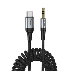 Кабель HOCO UPA33B AUX Jack 3.5 mm к USB-C 1.5 м Black (6942007663816)