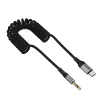 Кабель HOCO UPA33B AUX Jack 3.5 mm до USB-C 1.5 м Black (6942007663816)