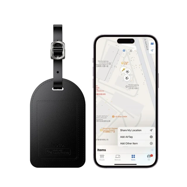 Трекер Hoco E91H совместимый с Apple Find My Black (6942007664158)