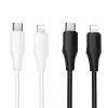 Кабель USB C до Lightning Hoco X124 27W силіконовий 1 м Black (6942007664387)