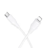 Кабель Hoco X124 USB-C to Lightning PD 27W силіконовий 1m White (6942007664394)