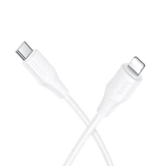 Кабель Hoco X124 USB-C to Lightning PD 27W силіконовий 1m White (6942007664394)