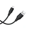 Кабель USB A до Lightning Hoco X124 2.4A силіконовий 1 м Black (6942007664400)