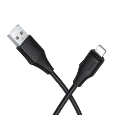 Кабель USB A до Lightning Hoco X124 2.4A силіконовий 1 м Black (6942007664400)
