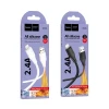 Кабель USB A до Lightning Hoco X124 2.4A силіконовий 1 м Black (6942007664400)