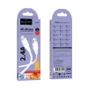 Кабель HOCO USB A to Lightning X124 2.4A силиконовый 1 м White (6942007664417)