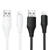 Кабель HOCO USB A to Lightning X124 2.4A силиконовый 1 м White (6942007664417)