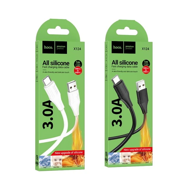 Кабель Hoco X124 USB A to USB C 1m Black (6942007664424)