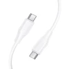 Кабель Hoco X124 USB C to USB C 60W 1m White (6942007664455)