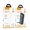 Портативний зарядний пристрій Hoco J163A 20000 mAh 2A з чотирма вбудованими кабелями USB A + USB C + Lightning + Micro USB Black (6942007664592)