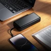 Портативний зарядний пристрій Hoco J163A 20000 mAh 2A з чотирма вбудованими кабелями USB A + USB C + Lightning + Micro USB Black (6942007664592)