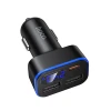 Автомобільний зарядний пристрій Hoco Z63A з LCD 2x USB A + USB C QC3.0 PD 42W Black (6942007666213)