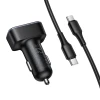 Автомобільний зарядний пристрій Hoco Z63B USB A + USB C QC3.0 PD 48W + кабель USB C до C Black (6942007666251)