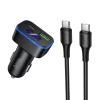 Автомобільний зарядний пристрій Hoco Z63B USB A + USB C QC3.0 PD 48W + кабель USB C до C Black (6942007666251)