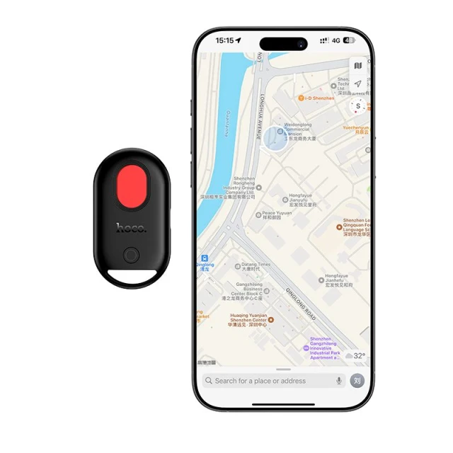 Локалізатор Hoco E95 сумісний з Apple Find My Black (6942007666343)