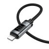 Кабель USB C до Lightning Hoco PD 27W 1,2 м з дисплеєм U148 Black (6942007668668)