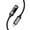 Кабель USB C до Lightning Hoco PD 27W 1,2 м з дисплеєм U148 Black (6942007668668)