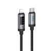 Кабель USB C до Lightning Hoco PD 27W 1,2 м з дисплеєм U148 Black (6942007668668)