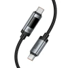 Кабель Hoco U148 USB C to USB C PD 6A 240W 1.2 m з дисплеєм Black (6942007668682)