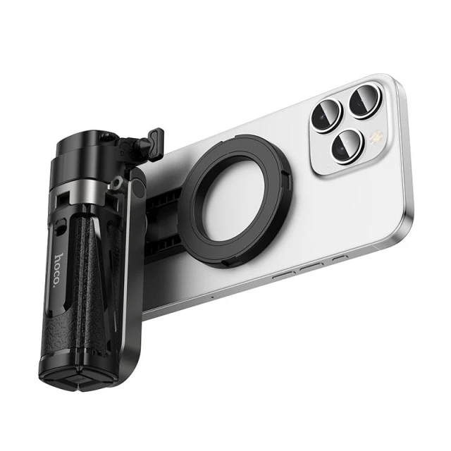 Штатив Hoco K27 Pro з магнітним та універсальним кріпленням з бездротовим пультом Black (6942007668743)