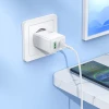 Мережевий зарядний пристрій Hoco N71 USB A + USB C QC3.0 PD AFC 3A 30W White (6942007670920)