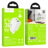 Мережевий зарядний пристрій Hoco N71 USB A + USB C QC3.0 PD AFC 3A 30W White (6942007670920)