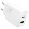 Мережевий зарядний пристрій Hoco N71 USB A + USB C QC3.0 PD AFC 3A 30W White (6942007670920)