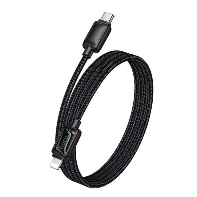Кабель Hoco U146 USB C до Lightning PD 30W 1.2 м з LCD Black (6942007671361)