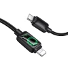 Кабель Hoco U146 USB C до Lightning PD 30W 1.2 м з LCD Black (6942007671361)