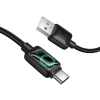 Кабель Hoco U146 USB A to USB C 3A 1.2 m з LCD Black (6942007671385)