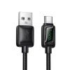 Кабель Hoco U146 USB A to USB C 3A 1.2 m з LCD Black (6942007671385)