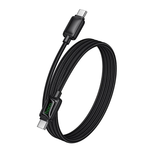 Кабель Hoco U146 USB C to USB C 3A 60W 1.2 m з LCD Black (6942007671392)
