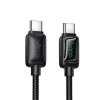 Кабель Hoco U146 USB C to USB C 3A 60W 1.2 m з LCD Black (6942007671392)