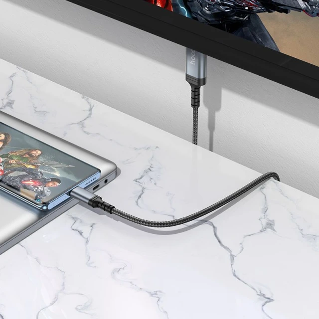 Кабель Hoco UA43 USB-C to HDMI 4K 30Hz 2m Grey (6942007671491)
