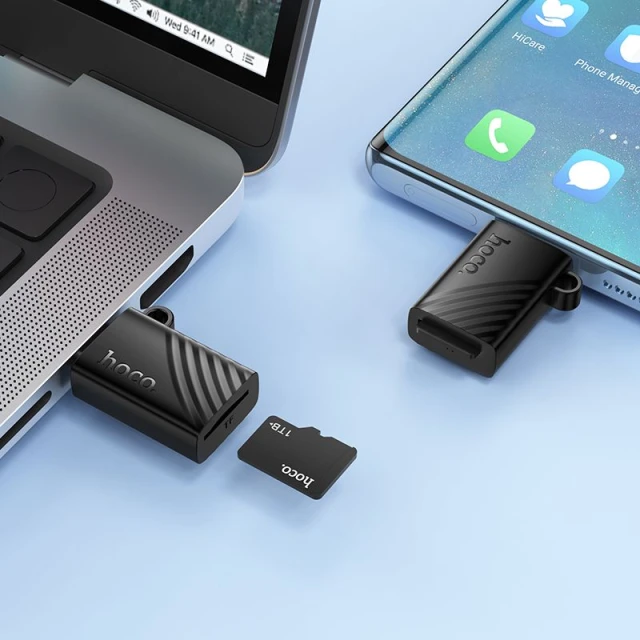 Кардридер TF 2.0 USB-C Hoco HB53 Black (6942007671552)