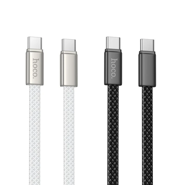Кабель Hoco X125 USB C to USB C 3A 60W плоский 1 m Black (6942007671682)