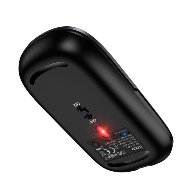 Миша бездротова Hoco GM43 dual-mode (Bluetooth, 2.4G) 1600 dpi Grey (6942007671859)